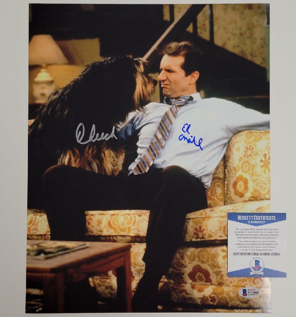 Ed O'Neill & Cheech Marin signed 11x14 Photo Married With Children ~ BAS COA