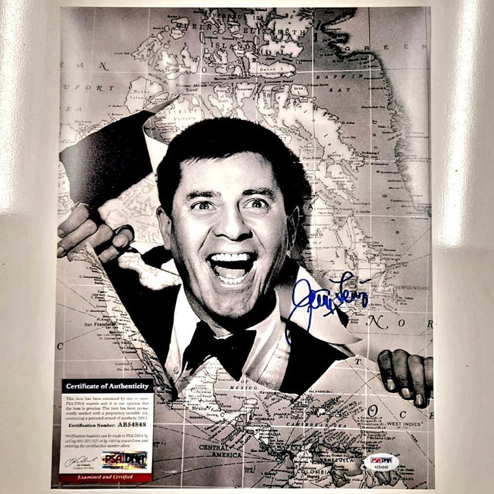 Comedian Jerry Lewis signed 11x14 photo autograph ~ PSA/DNA COA
