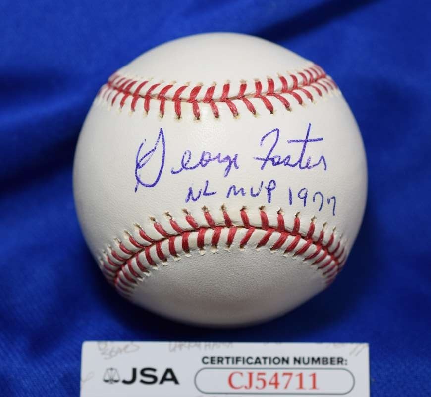 George Foster JSA COA Autograph  Major League OML Signed Baseball NL MVP 1979