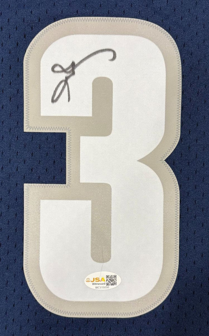 Allen Iverson Signed Georgetown Hoyas 95/96 Navy M&N College Vault Jersey JSA QR