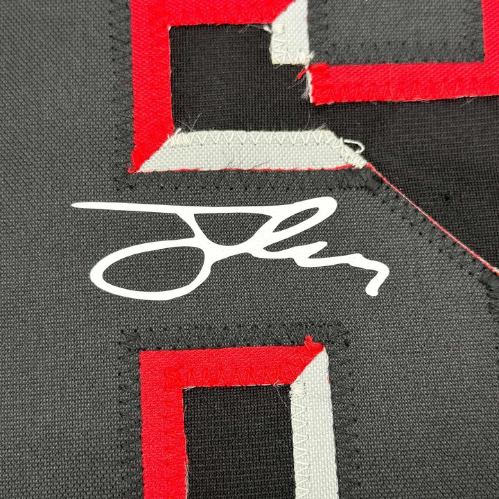 Framed Facsimile Autographed Jonathan India 35x39 Black City Reprint Jersey