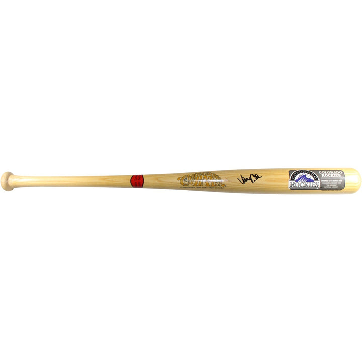 Vinny Castilla Autographed/Signed Colorado Rockies Baseball Bat Beckett 53412