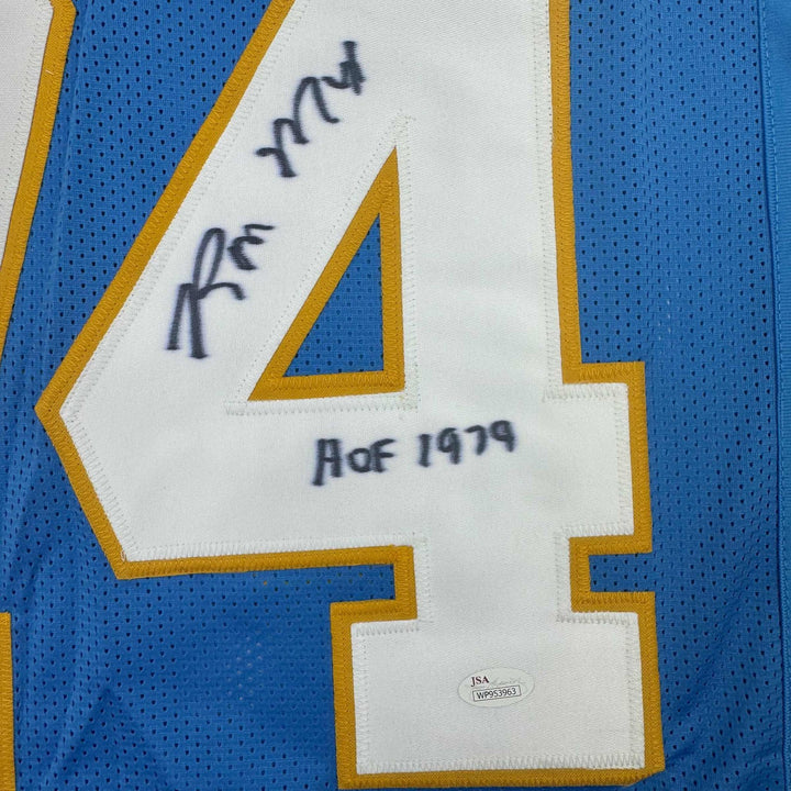 Autographed/Signed RON MIX "HOF 1979" San Diego Powder Blue Jersey JSA COA Auto