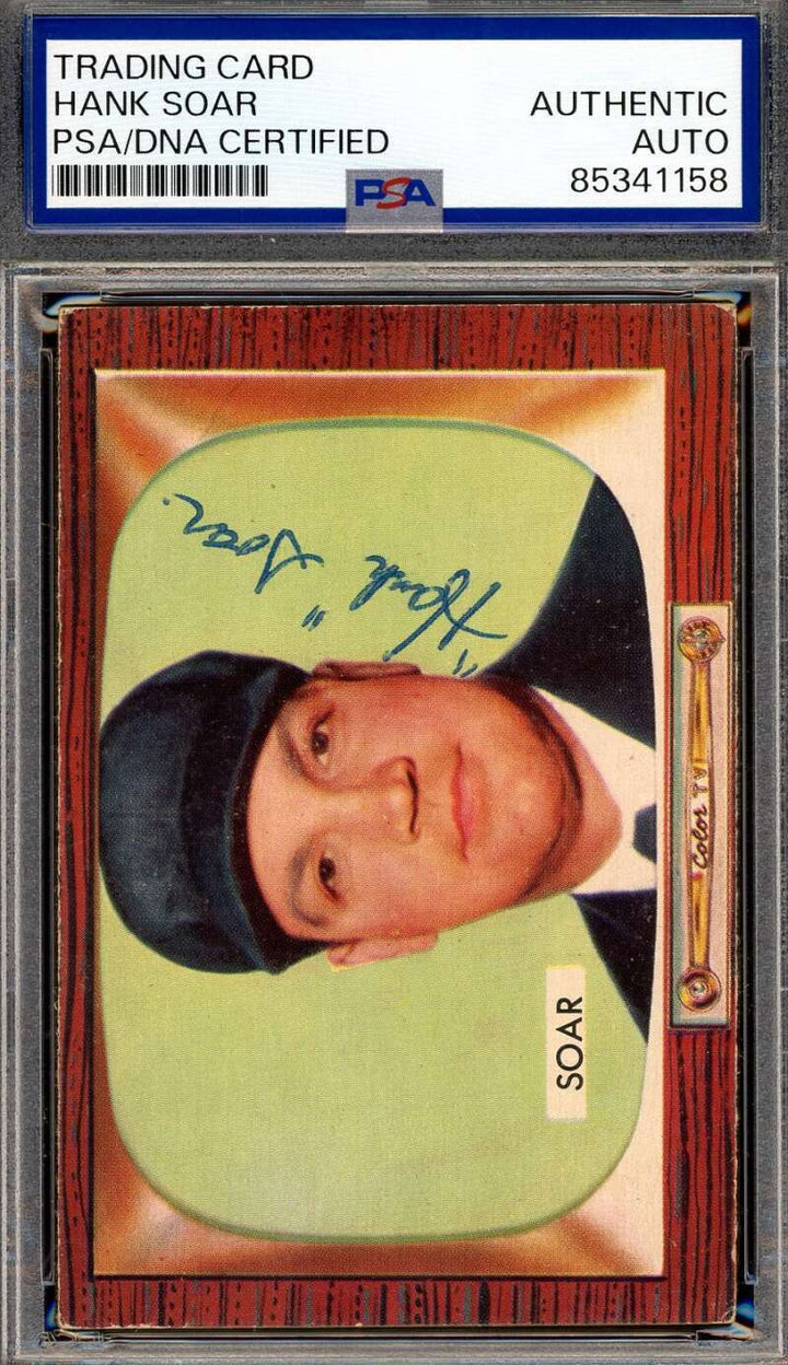 Hank Soar PSA DNA Signed 1955 Bowman Autograph