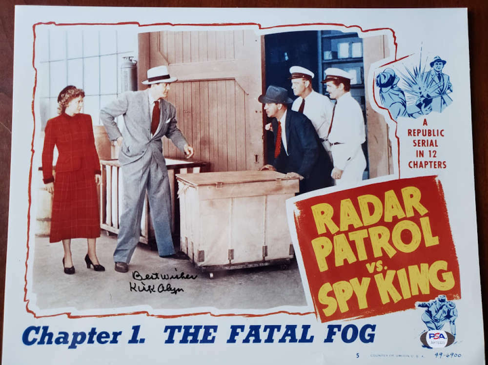Kirk Alyn PSA DNA Coa Hand Signed 11x14 Radar Patrol Spy King Photo Autograph