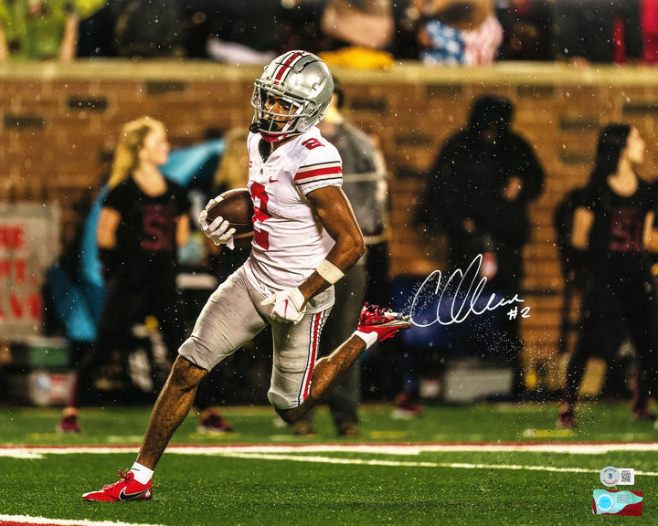 Chris Olave Autographed Signed 16x20 Photo Ohio State Buckeyes Beckett