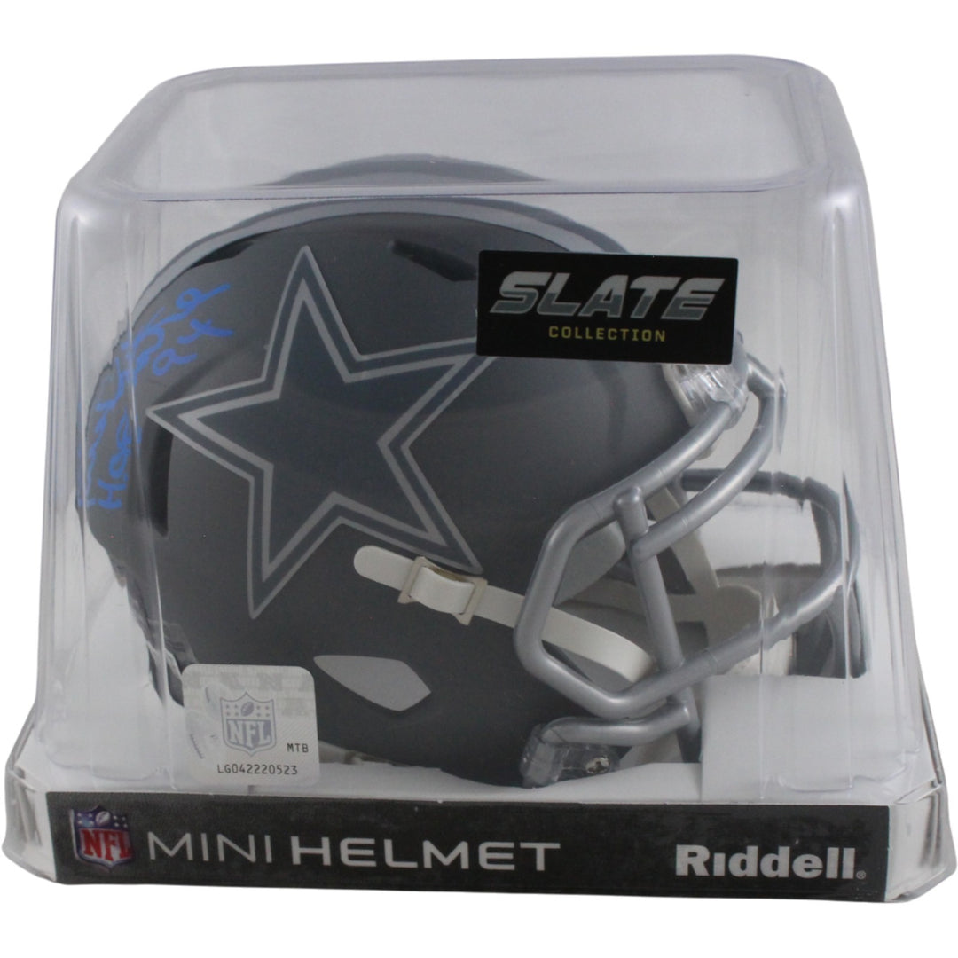 Randy White Autographed Dallas Cowboys Slate Mini Helmet HOF Beckett 54276