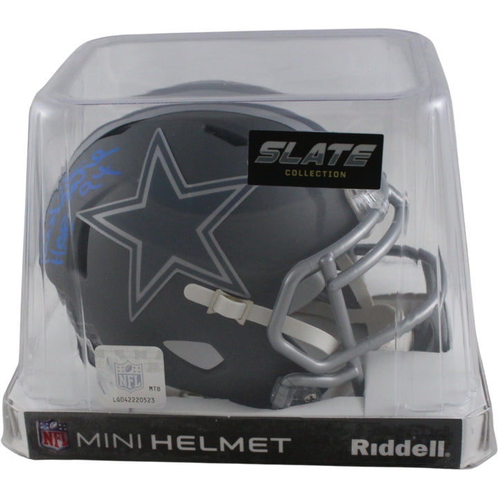 Randy White Autographed Dallas Cowboys Slate Mini Helmet HOF Beckett 54276