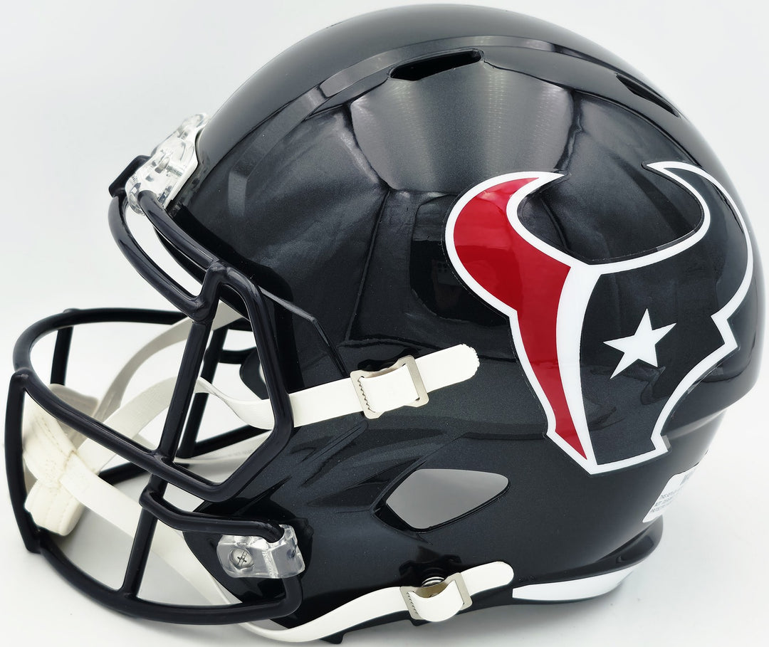 Andre Johnson Auto Texans Blue Full Size Speed Replica Helmet Beckett Witness