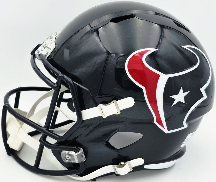 Andre Johnson Auto Texans Blue Full Size Speed Replica Helmet Beckett Witness
