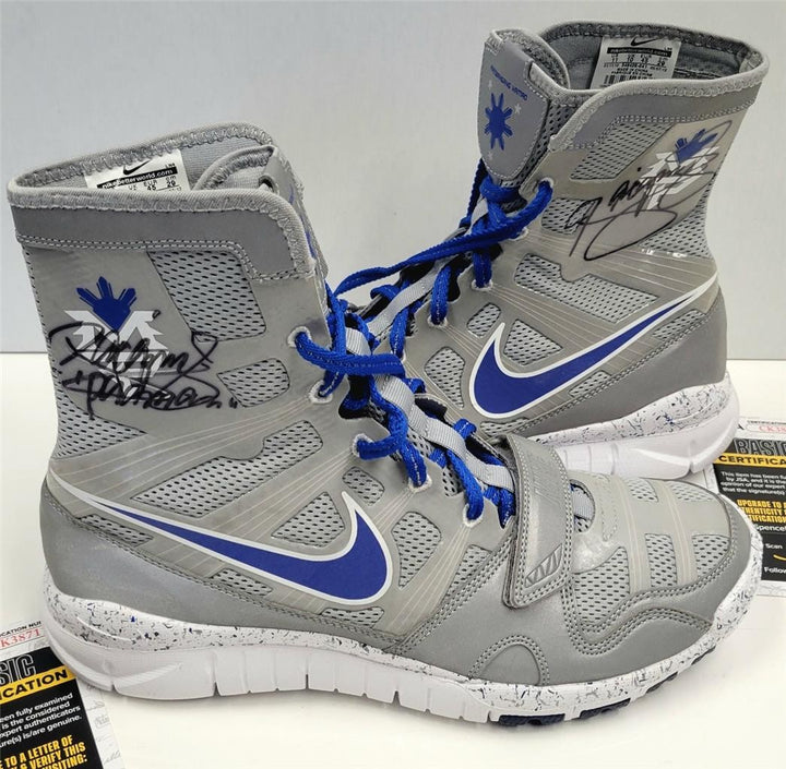 Manny Pacquiao signed Nike Free HyperKO Shield Shoes Pair autograph ~ JSA