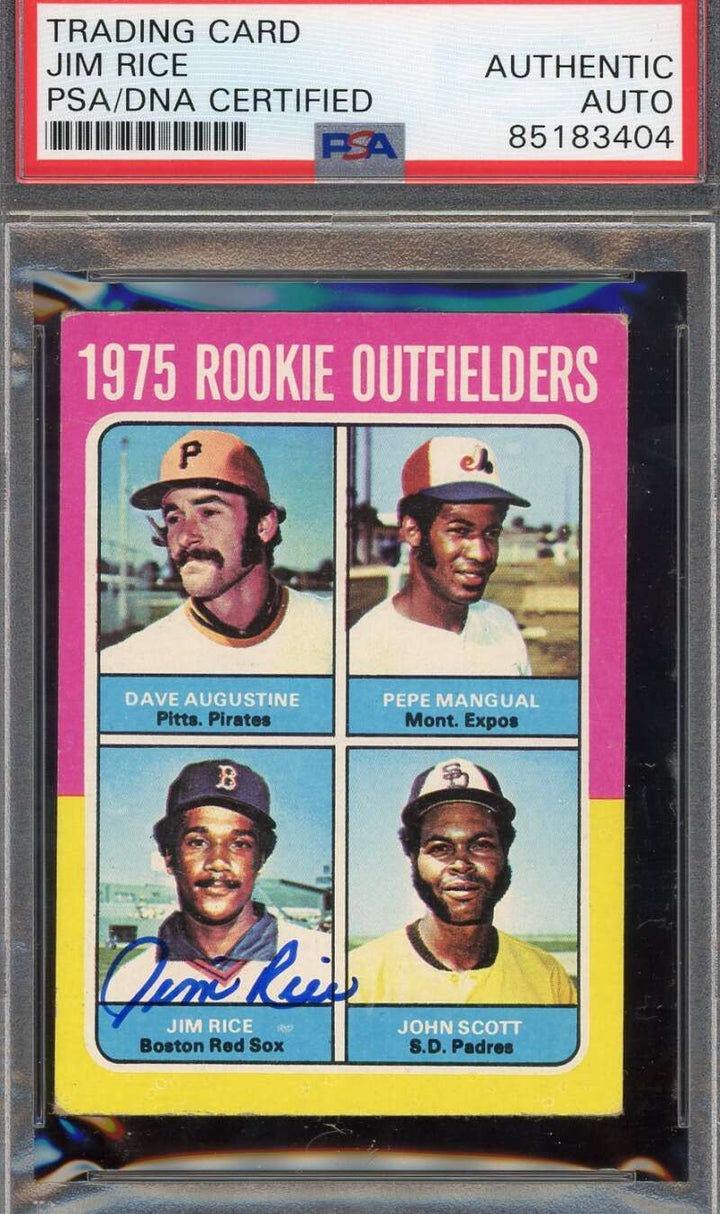 Jim Rice PSA DNA Signed 1975 Topps Mini Rookie Autograph