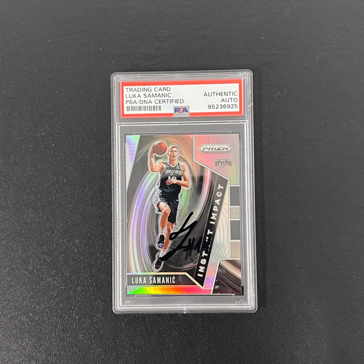 2019-20 Panini Prizm #5 Luka Samanic Signed Card AUTO PSA Slabbed Spurs