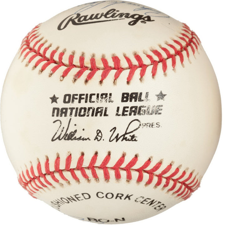 FLORIDA MARLINS TEAM SIGNED 1993 INAUGURAL LINE-UP SANTIAGO CONINE HOUGH FELIX +