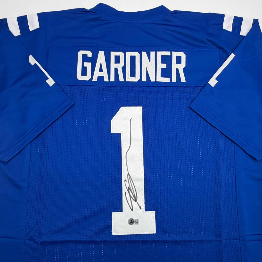Autographed/Signed Ahmad Sauce Gardner Indianapolis Colts Jersey Beckett BAS COA