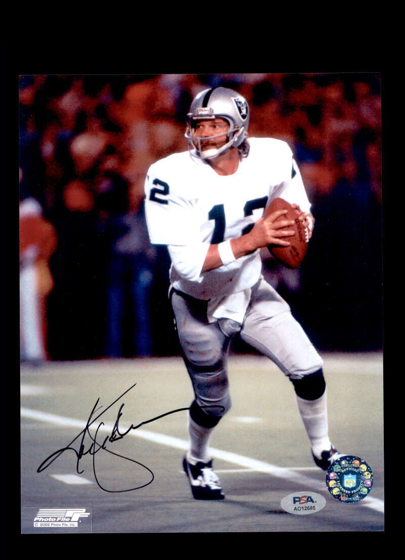 Ken Stabler PSA DNA Autograph 8x10 Photo Raiders Signed