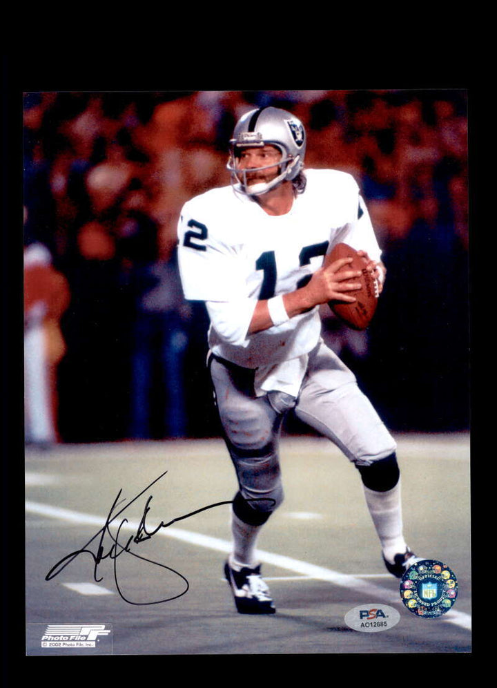 Ken Stabler PSA DNA Autograph 8x10 Photo Raiders Signed
