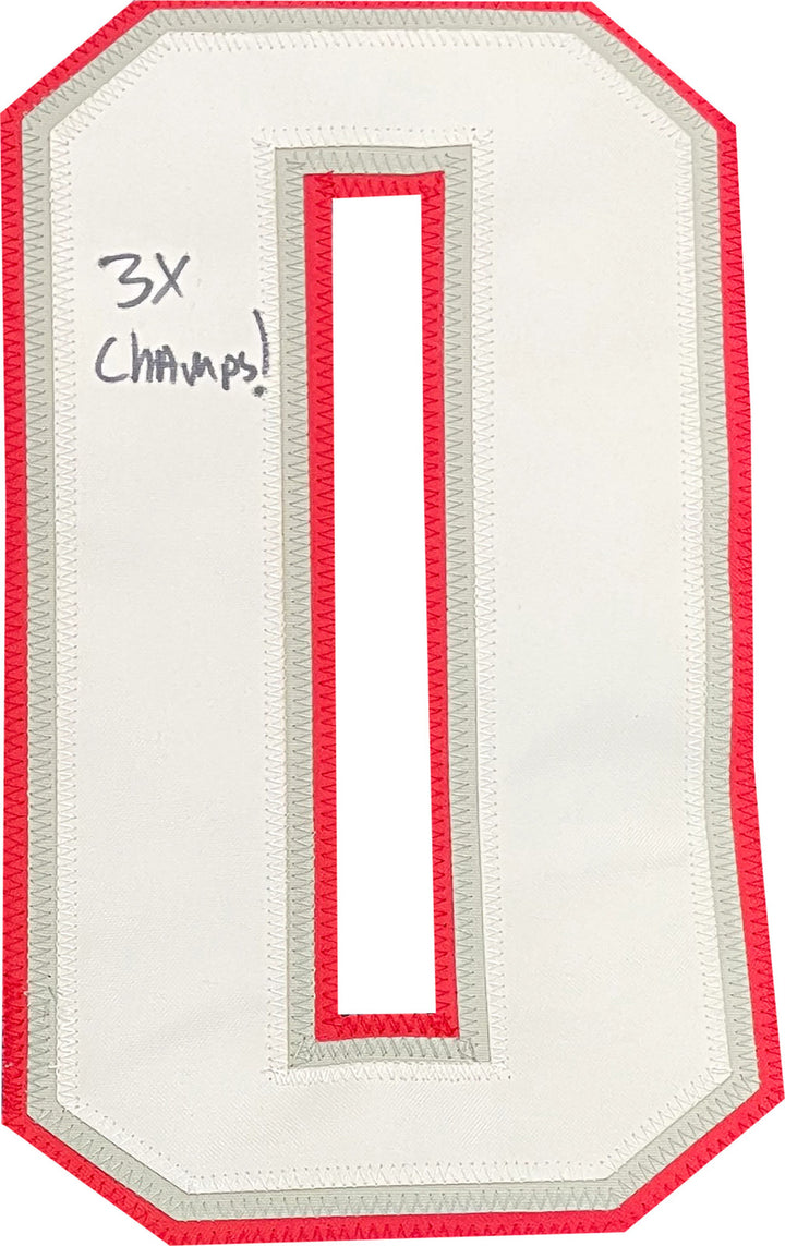Je'Rod Cherry "3x Champs" Autographed New England Patriots Jersey (PSA)