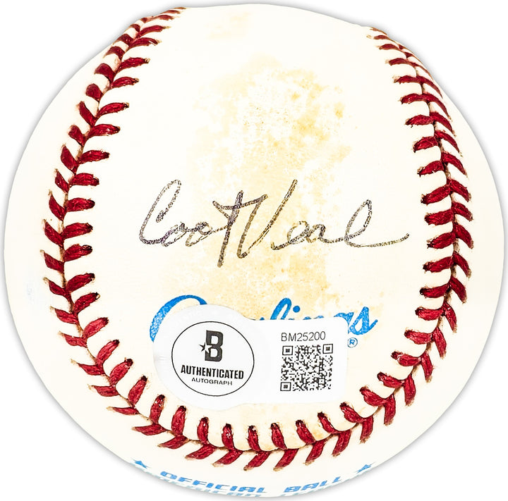 Coot Veal Signed Official AL Baseball Tigers, Senators Beckett BAS QR #BM25200