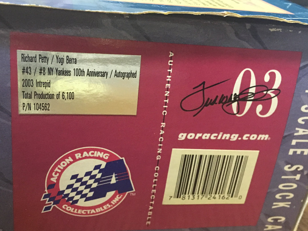 Yogi Berra & Richard Petty signed Action Toy stock car 2 auto Steiner COA LE