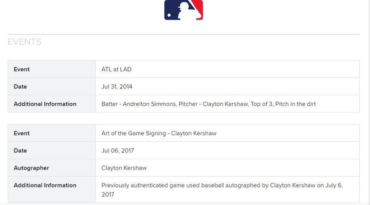 Clayton Kershaw & Vin Scully signed Game Used Baseball ~ MLB Authenticated JSA