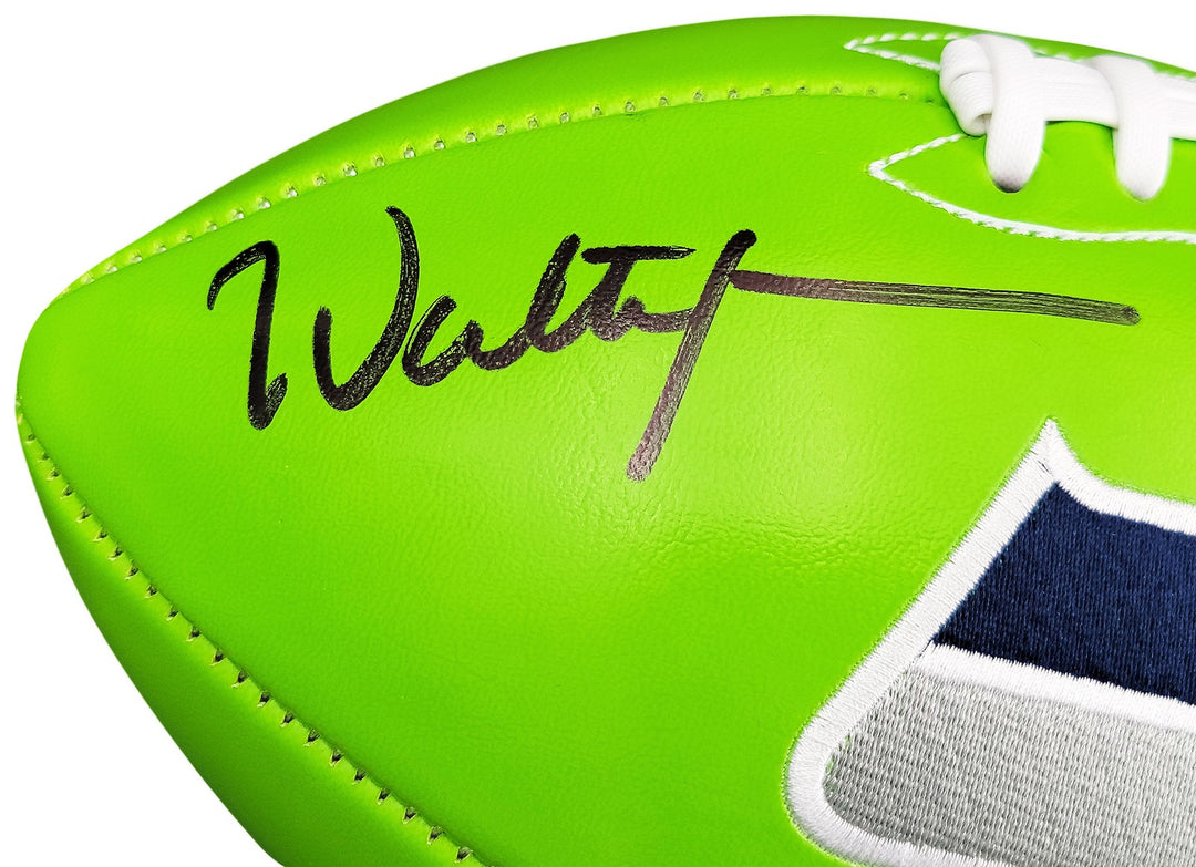 Walter Jones Autographed Signed Seattle Seahawks Green Logo Football MCS Holo