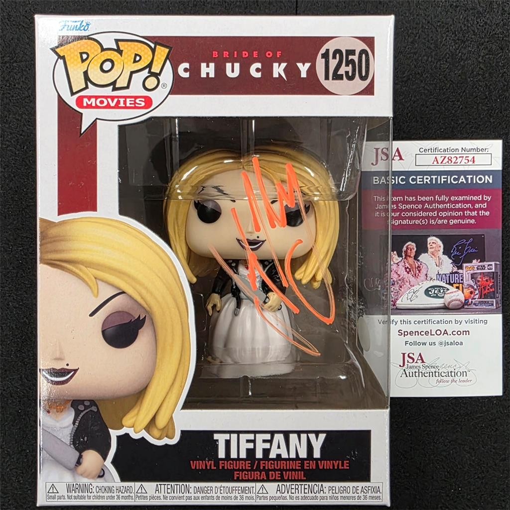 Jennifer Tilly signed Bride of Chucky Tiffany Funko Pop 1250 orange auto JSA