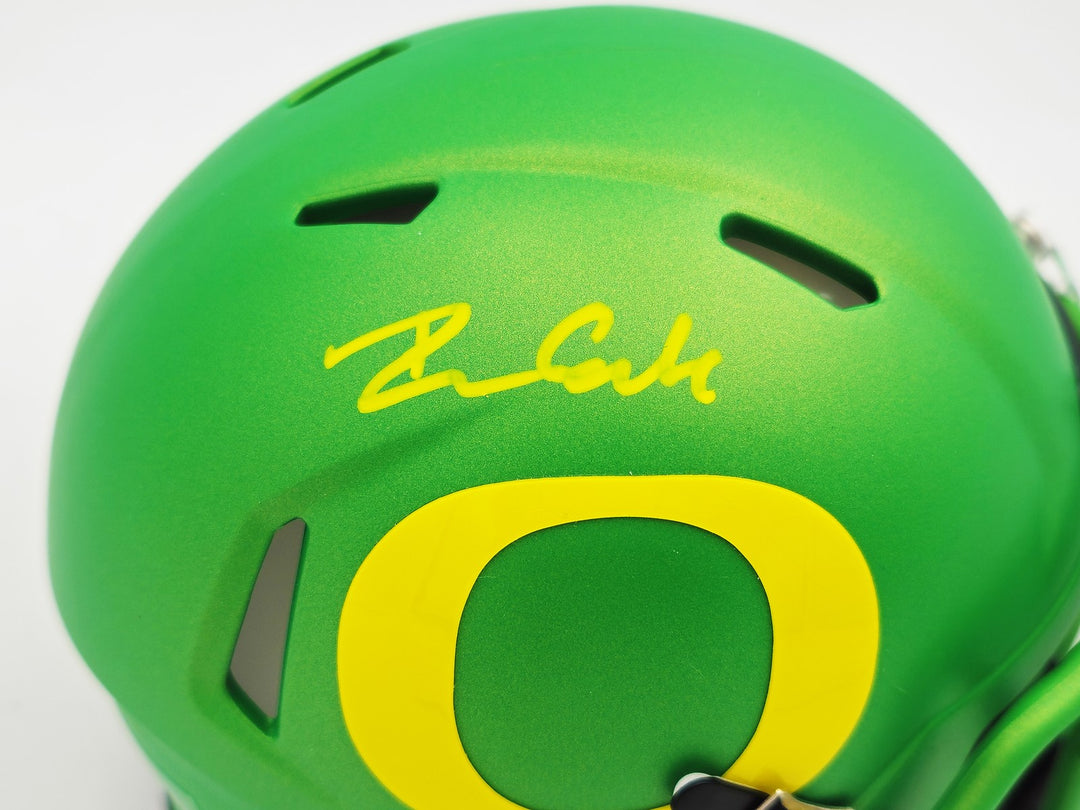 Dillon Gabriel Signed Oregon Ducks Apple Green Speed Mini Helmet Beckett Wit