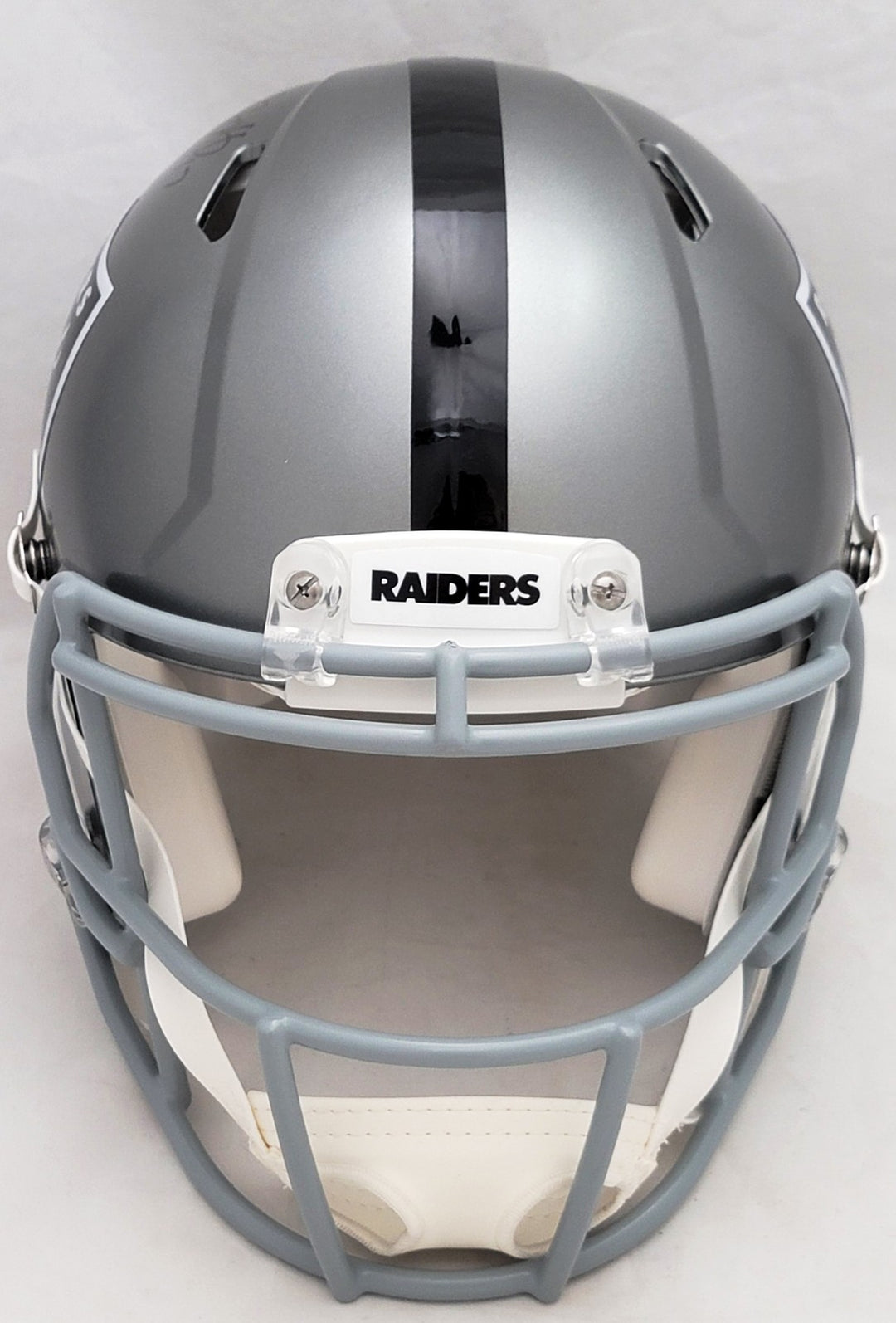 Davante Adams Signed Raiders Flash Gray Full Size Authentic Speed Helmet Beckett