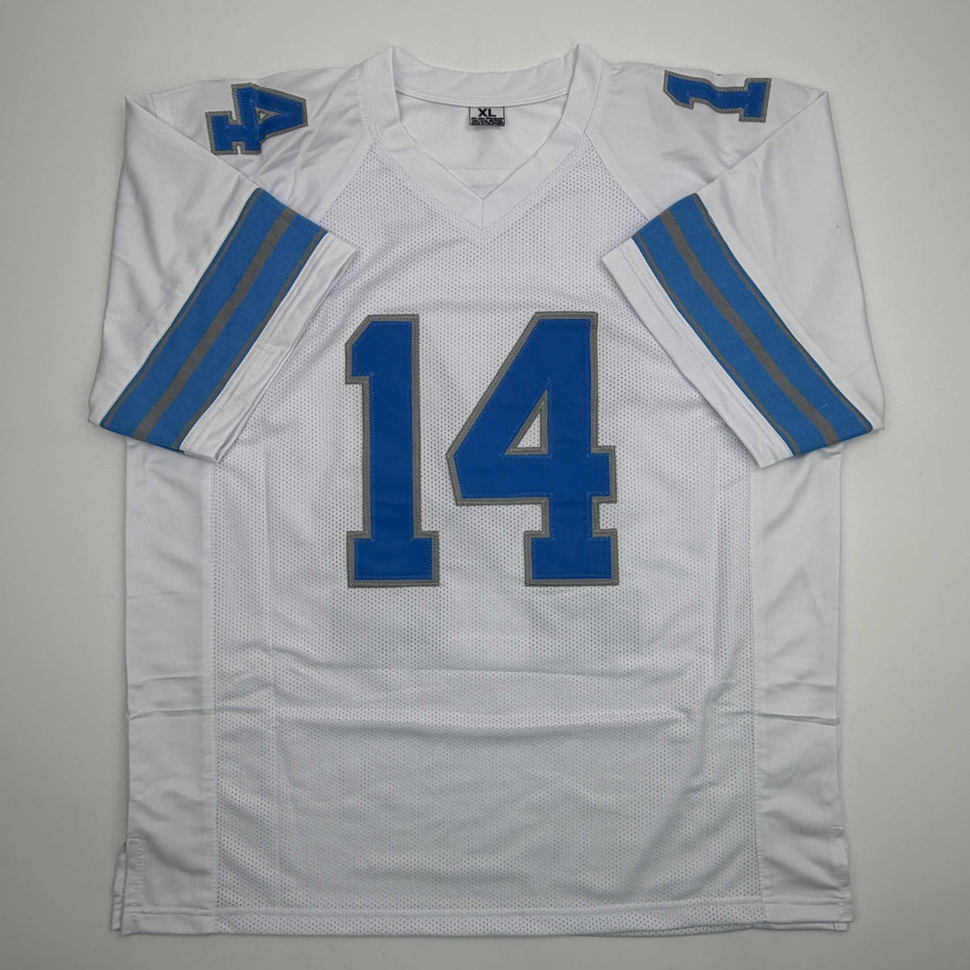 Autographed/Signed Amon-Ra St. Brown Detroit White Jersey Beckett BAS COA