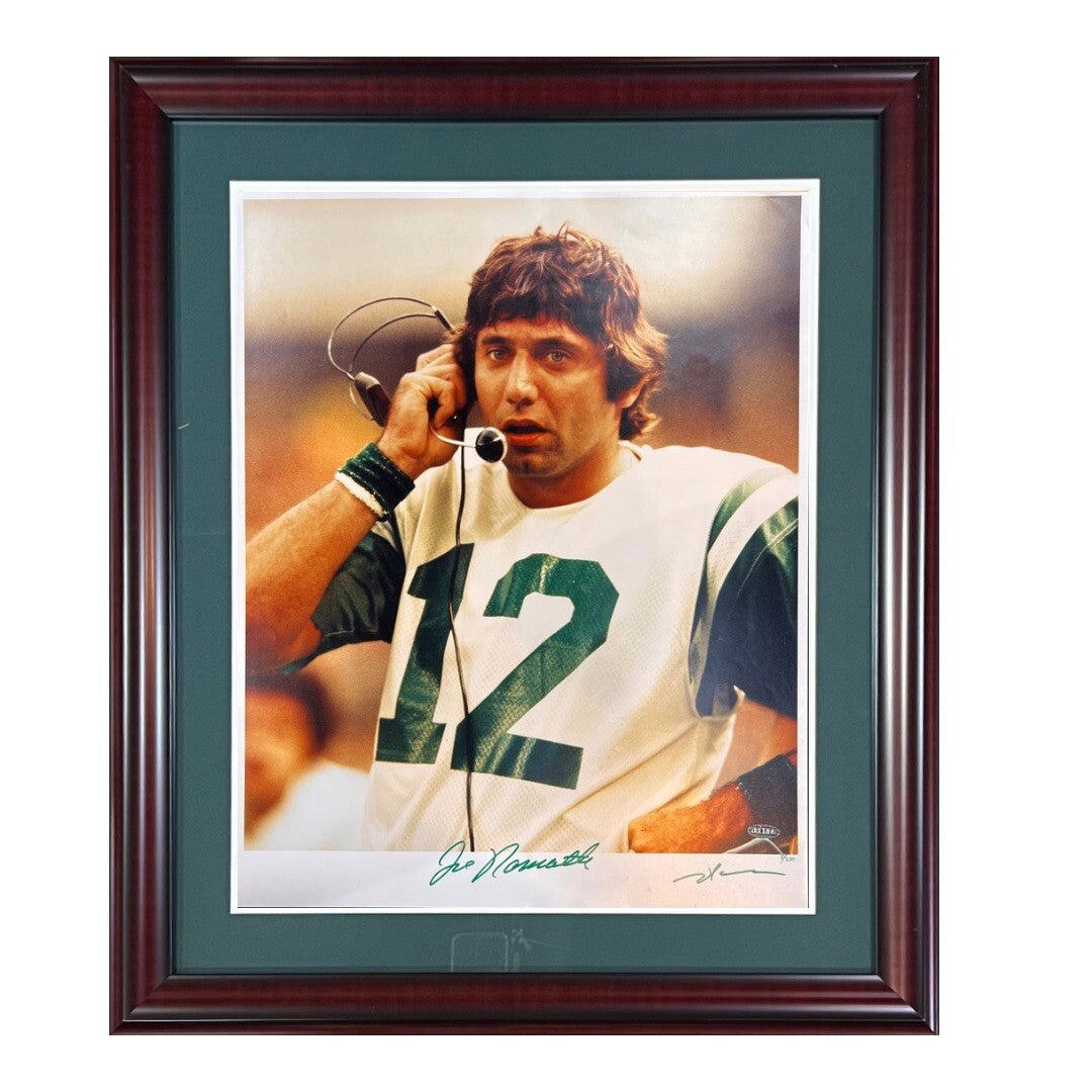 Joe Namath Signed Original Leifer 16x20 Photo Framed Jets Le / 250 Auto Steiner
