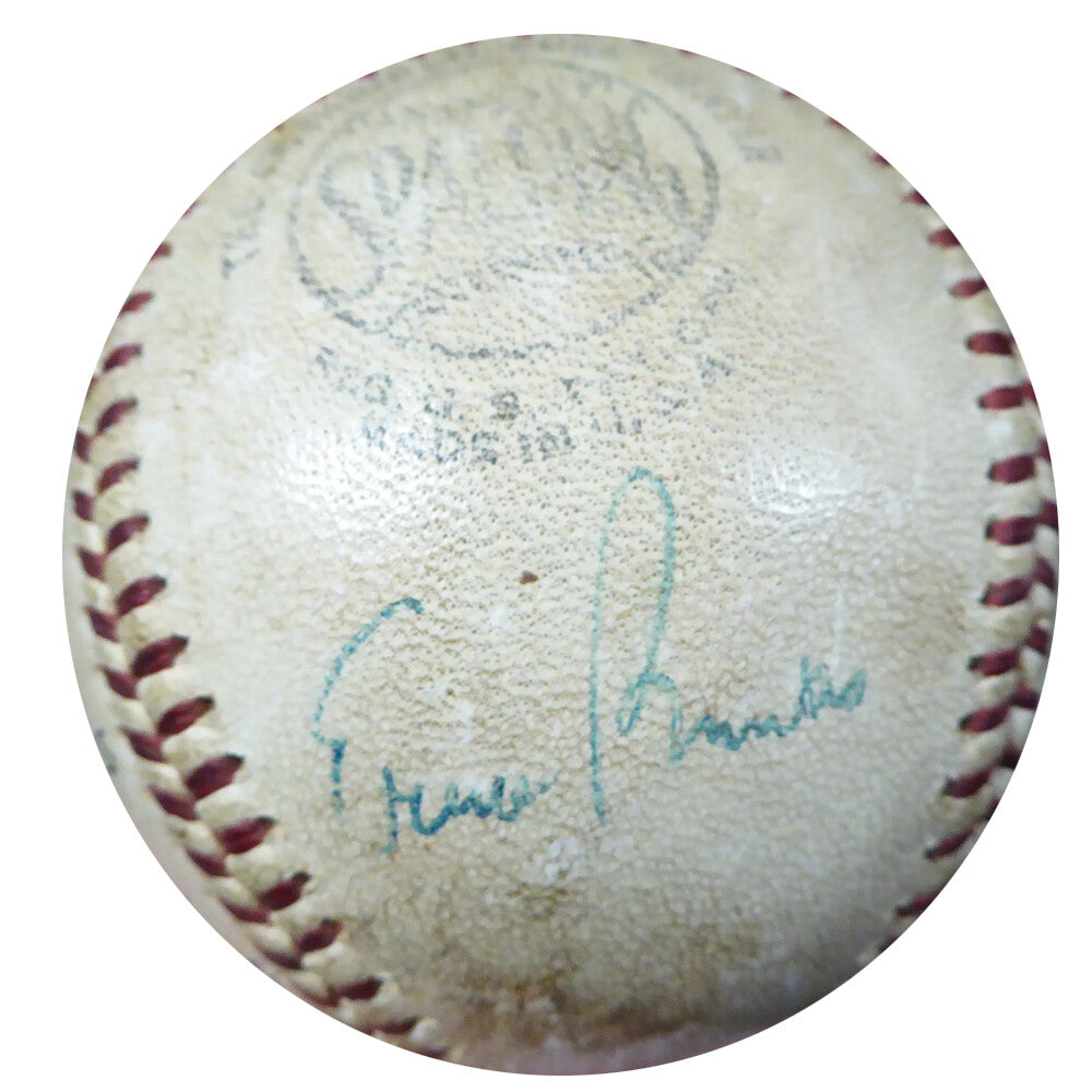 Ernie Banks Auto NL Game Used Baseball Cubs Vintage Sig "Foul Ball 1960" PSA/DNA