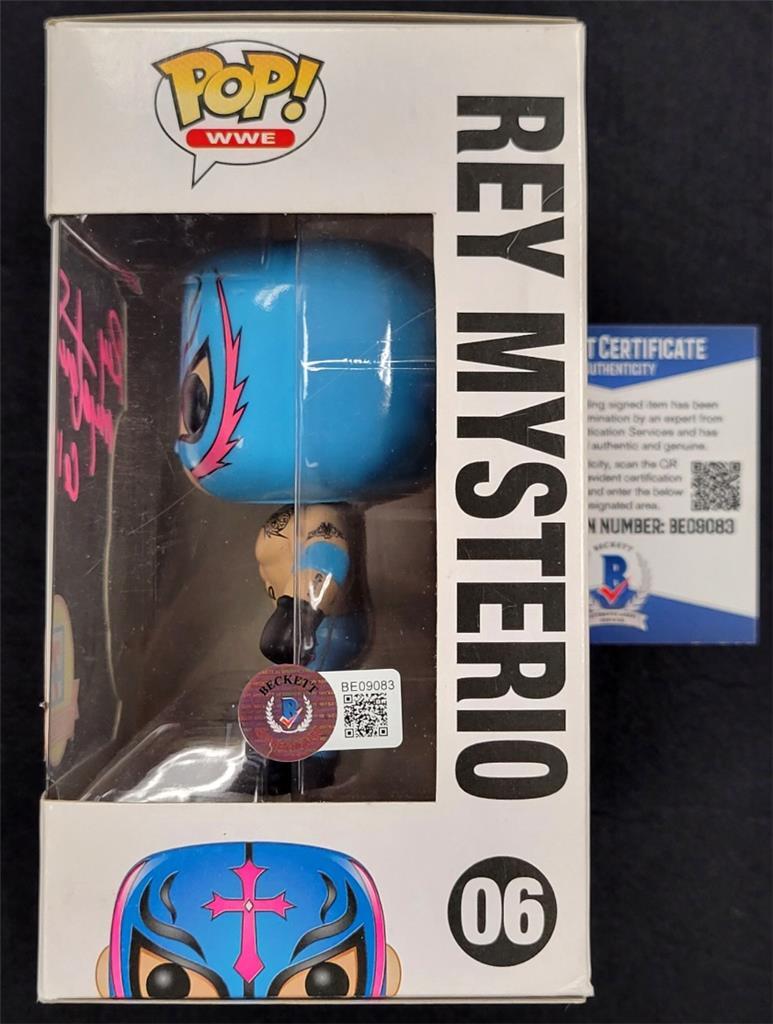 Rey Mysterio signed WWE Wrestling 7-Eleven Exclusive Funko Pop autograph ~ BAS