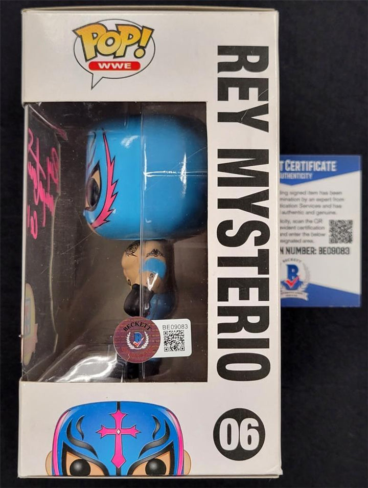 Rey Mysterio signed WWE Wrestling 7-Eleven Exclusive Funko Pop autograph ~ BAS