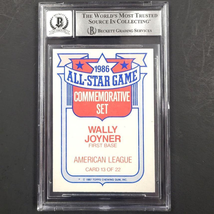 Wally Joyner autograph signed 1987 Topps Glossy All-Stars Card BAS BGS 10 auto