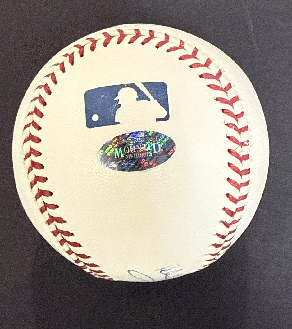 Whitey Ford Yankees Signed Official Baseball 8x Ws Champs Auto Mlb & Mounted Coa
