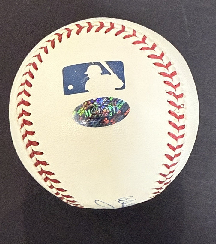 Whitey Ford Yankees Signed Official Baseball 8x Ws Champs Auto Mlb & Mounted Coa