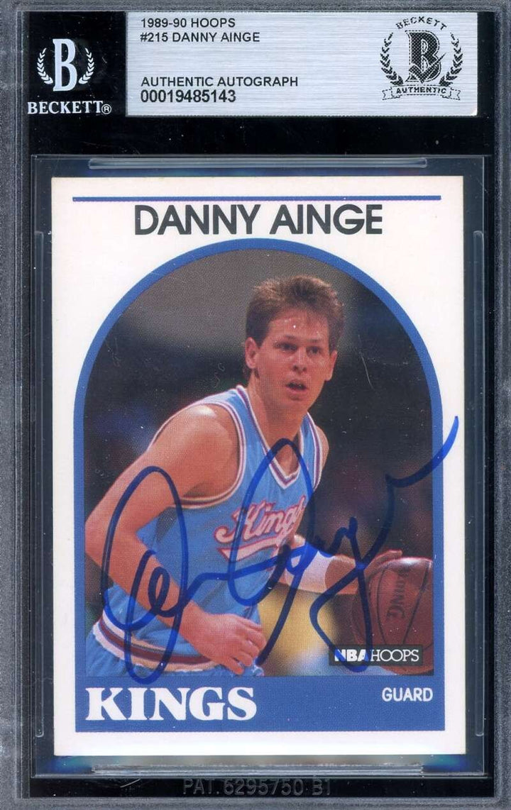 Danny Ainge Beckett BAS Signed 1989-90 Hoops Autograph