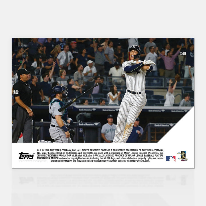 2018 GIANCARLO STANTON EPIC LATE RALLY 2-RUN WALK-OFF HOMERUN TOPPS NOW CARD 349
