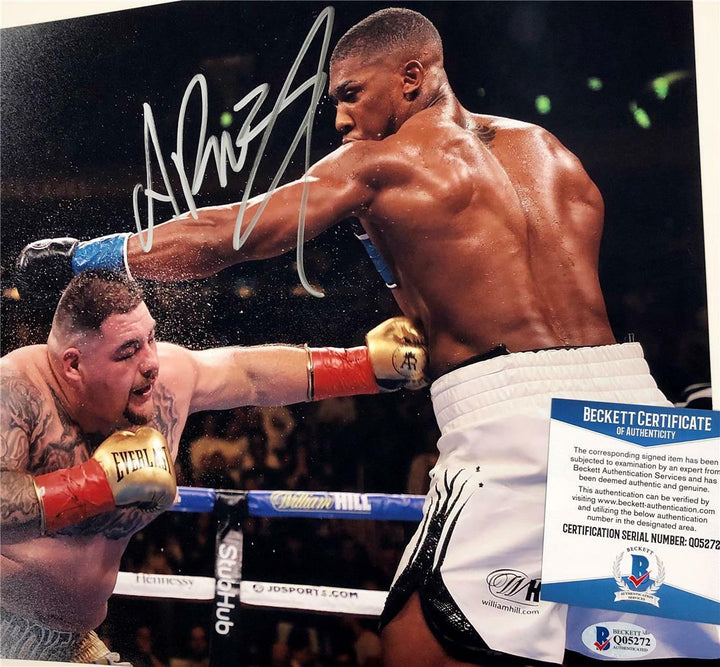 Andy Ruiz Jr autograph signed 11x14 Photo vs Anthony Joshua #21~ Beckett BAS COA