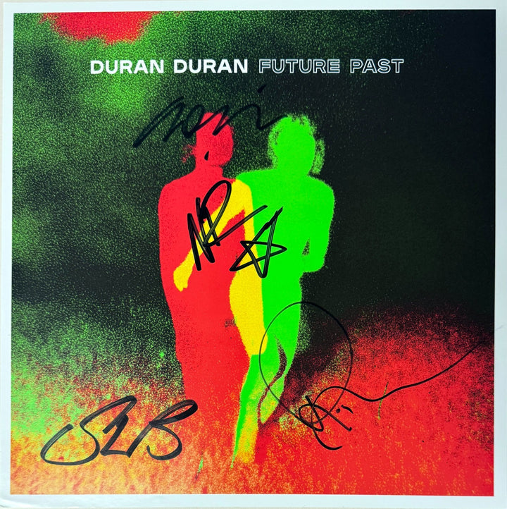 Duran Duran signed 2021 Future Past 12x12 Cover Art 4-Sigs imperfect- COA