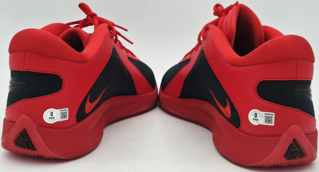Giannis Signed 2019 PE Promo Nike Zoom Freak 1 Shoes Size 17 BAS Witness