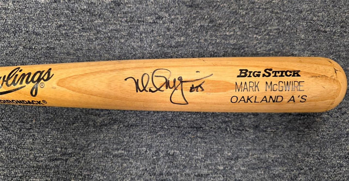 Mark McGwire signed Oakland Athletics Game Model Bat autograph ~ JSA
