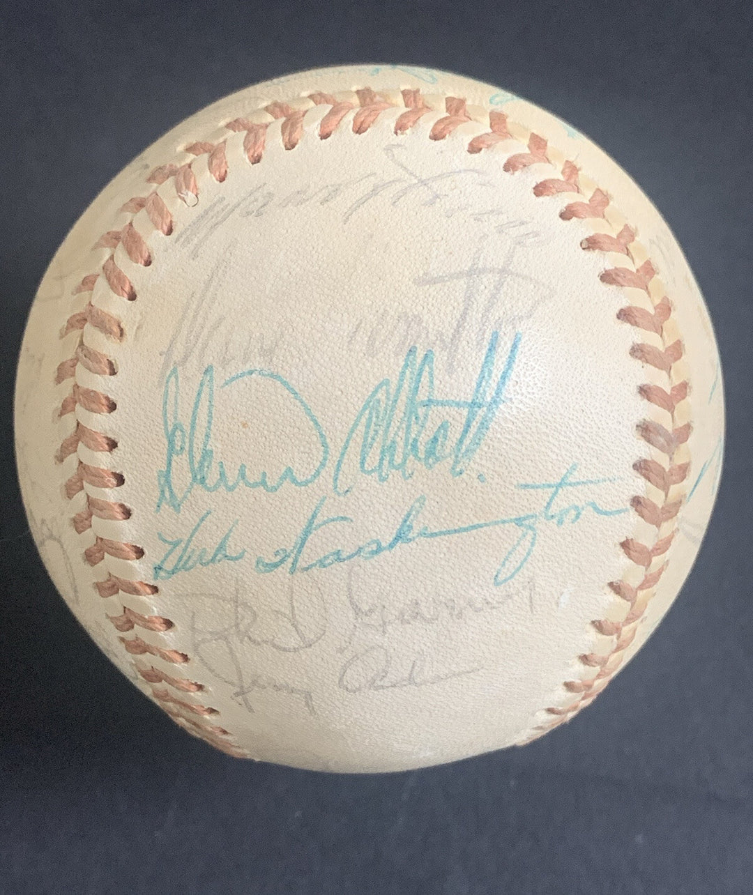 1974 Oakland A's WS Team Signed Baseball 31 Auto Reggie Jackson Jim Hunter Jsa
