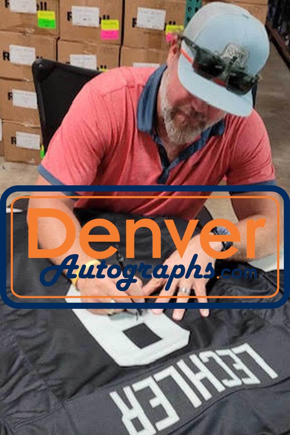Shane Lechler Autographed/Signed Pro Style Black XL Jersey Beckett BAS 34185
