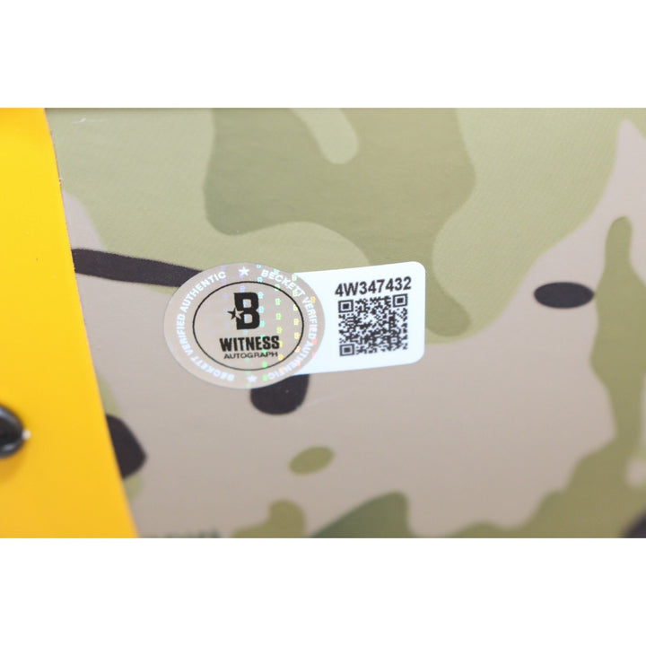 Jerome Bettis Autographed Pittsburgh Steelers F/S Camo Helmet Beckett W 54075