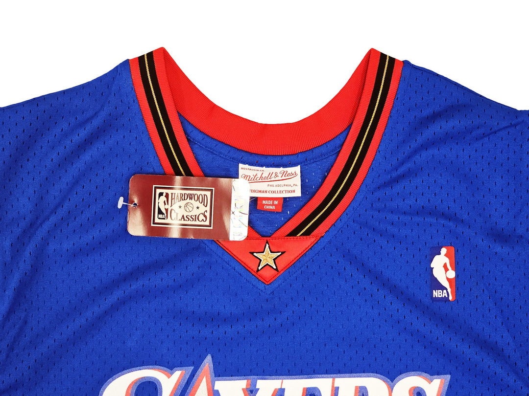 76ers Allen Iverson Auto Blue AUTH Mitchell Ness 99 HWC Swingman Jersey XXL BAS
