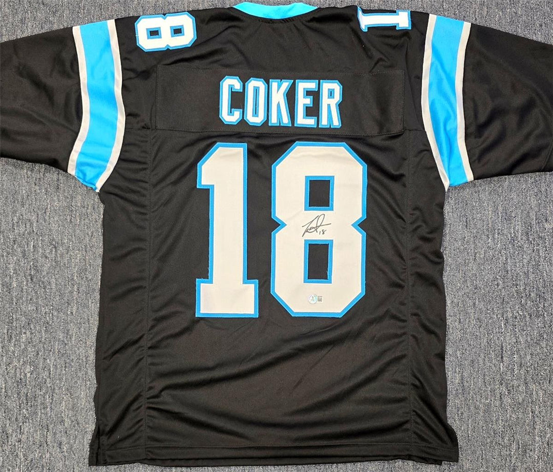 Jalen Coker signed Carolina Panthers Jersey autograph ~ Beckett BAS