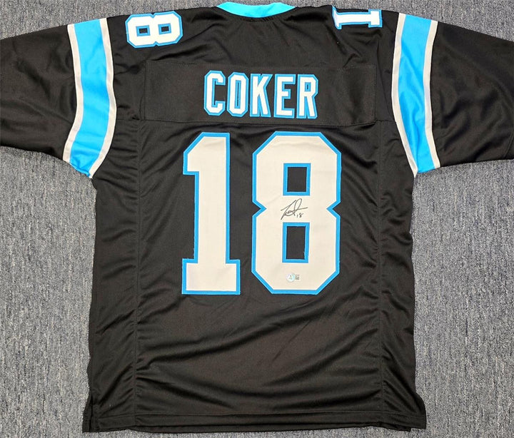 Jalen Coker signed Carolina Panthers Jersey autograph ~ Beckett BAS
