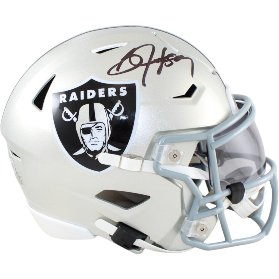 Bo Jackson Autographed Las Vegas Raiders Mid-Size Midi Helmet Beckett WIT 58523